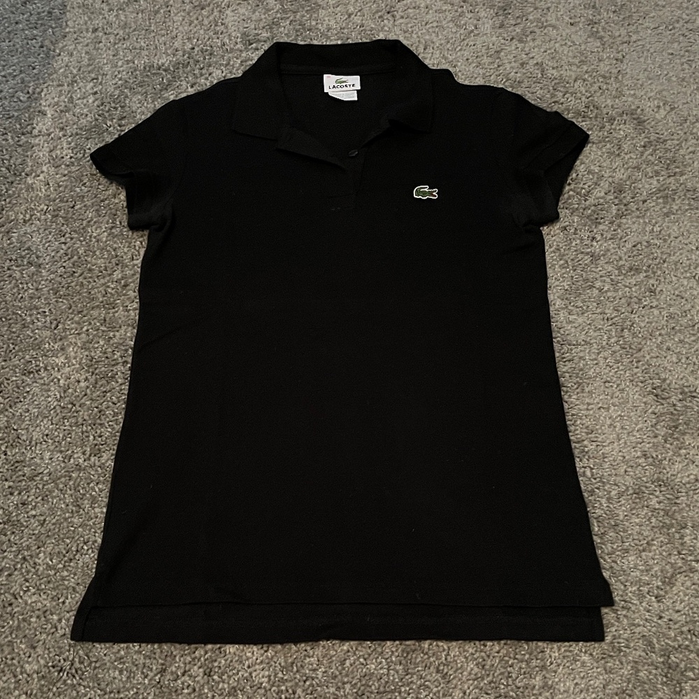 Lacoste Women’s Stretch Polo - Black - Size 38 - Picture 2 of 7